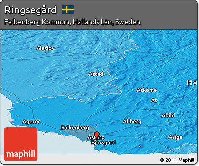 Political Panoramic Map of Ringsegård
