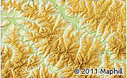 Physical Map of the area around 57° 3' 8" N, 131° 49' 29" E