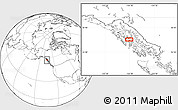 Blank Location Map of the area around 57° 3' 8" N, 134° 13' 29" W