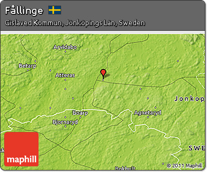 Physical 3D Map of Fållinge