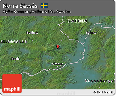 Satellite 3D Map of Norra Sävsås