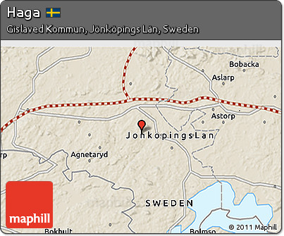 Shaded Relief 3D Map of Haga