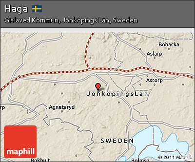 Shaded Relief 3D Map of Haga