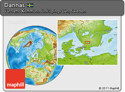 Physical Location Map of Dannäs