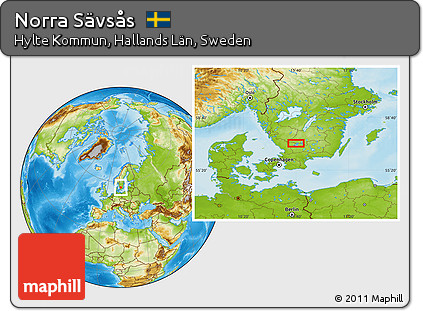 Physical Location Map of Norra Sävsås