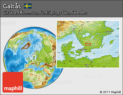 Physical Location Map of Galtås