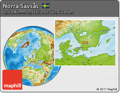 Physical Location Map of Norra Sävsås