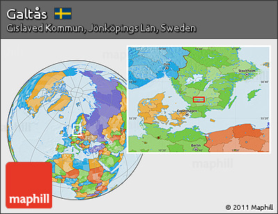 Political Location Map of Galtås