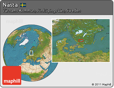 Satellite Location Map of Nästa