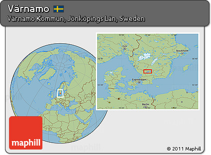 Savanna Style Location Map of Värnamo