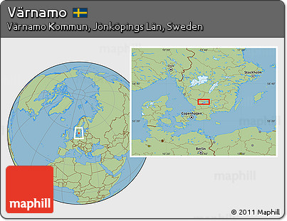 Savanna Style Location Map of Värnamo