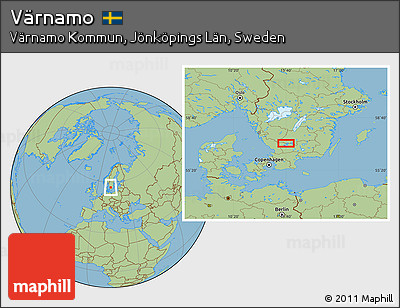 Savanna Style Location Map of Värnamo