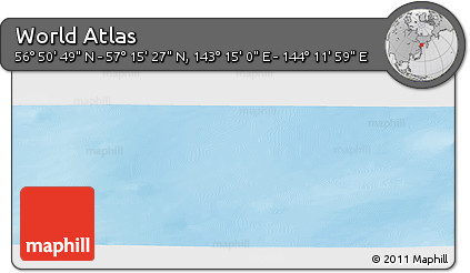 Physical Panoramic Map of the Area around 57° 3' 8" N, 143° 43' 29" E