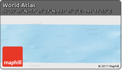 Physical Panoramic Map of the Area around 57° 3' 8" N, 143° 43' 29" E
