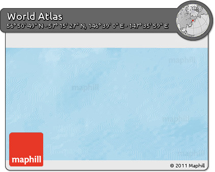 Physical 3D Map of the Area around 57° 3' 8" N, 147° 7' 30" E