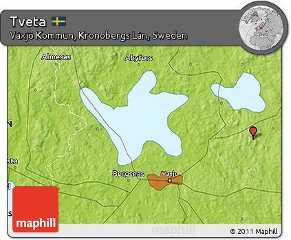 Physical 3D Map of Tveta