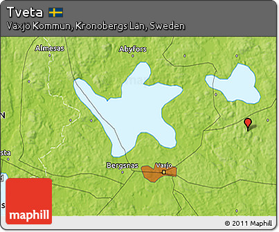 Physical 3D Map of Tveta