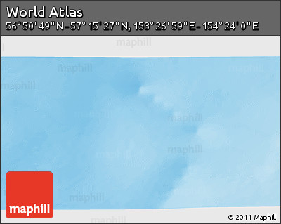 Physical 3D Map of the Area around 57° 3' 8" N, 153° 55' 30" E