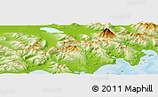 Physical Panoramic Map of the area around 57° 3' 8" N, 157° 10' 30" W