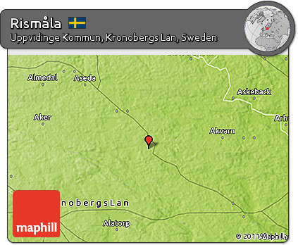 Physical 3D Map of Rismåla