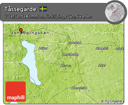 Physical 3D Map of Tåssegärde