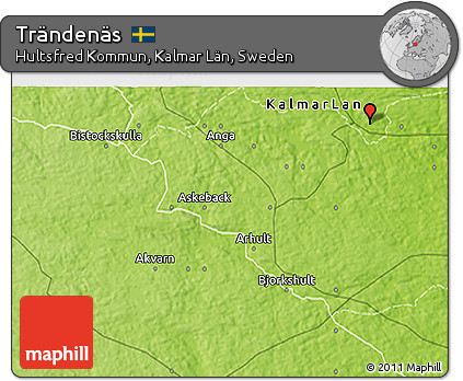 Physical 3D Map of Trändenäs