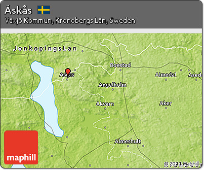 Physical 3D Map of Äskås
