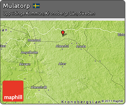 Physical 3D Map of Mulatorp