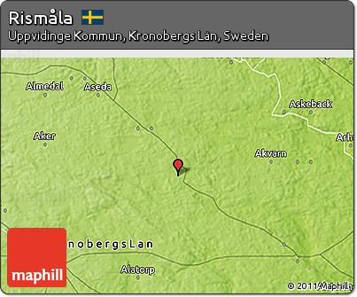 Physical 3D Map of Rismåla