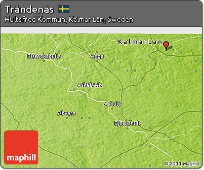 Physical 3D Map of Trändenäs