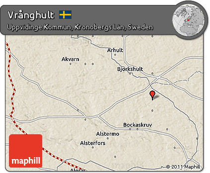 Shaded Relief 3D Map of Vrånghult