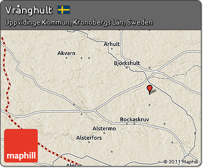 Shaded Relief 3D Map of Vrånghult