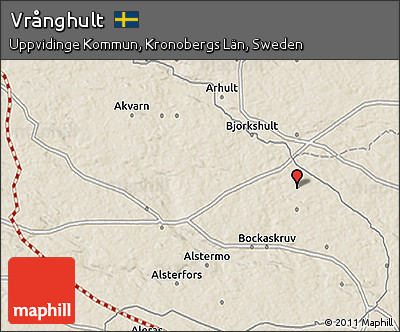 Shaded Relief 3D Map of Vrånghult