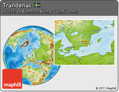 Physical Location Map of Trändenäs