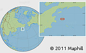 Savanna Style Location Map of the area around 57° 3' 8" N, 164° 58' 29" E