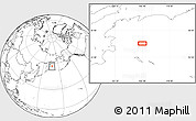 Blank Location Map of the area around 57° 3' 8" N, 166° 40' 30" E