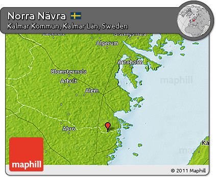 Physical 3D Map of Norra Nävra
