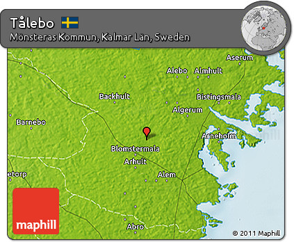 Physical 3D Map of Tålebo