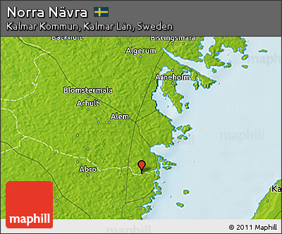 Physical 3D Map of Norra Nävra