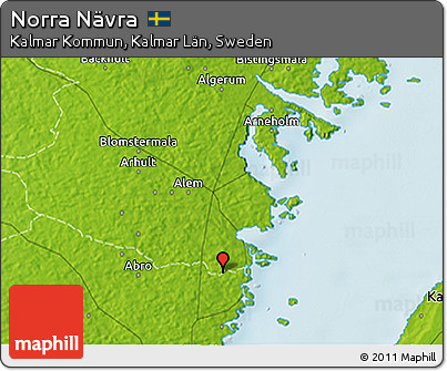 Physical 3D Map of Norra Nävra