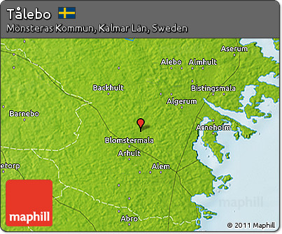 Physical 3D Map of Tålebo
