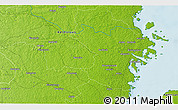 Physical 3D Map of the area around 57° 3' 8" N, 16° 13' 30" E
