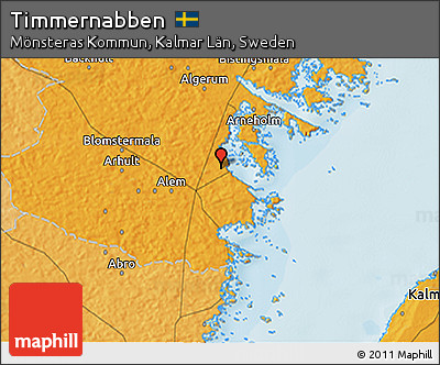 Political 3D Map of Timmernabben