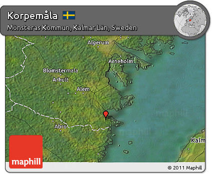 Satellite 3D Map of Korpemåla