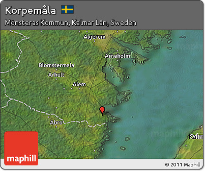 Satellite 3D Map of Korpemåla
