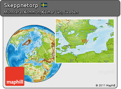 Physical Location Map of Skeppnetorp