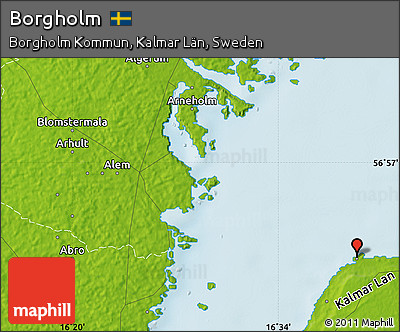 Physical Map of Borgholm