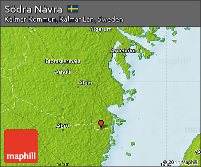 Physical Map of Södra Nävra