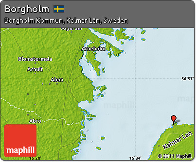 Physical Map of Borgholm