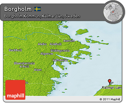 Physical Panoramic Map of Borgholm